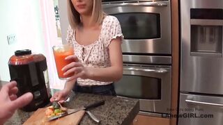 Superb blonde offers her gorgeous body to Producer