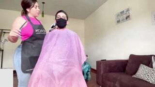 Delicious cream pie for big ass hairdresser !
