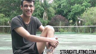 Latino jock tasting cock for the first time and loving it