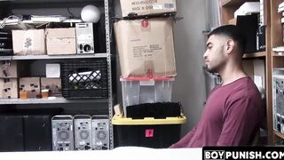 For barebacking the officer impales the offender on his big black dick