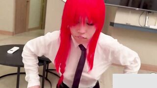 Makima wants to be dominated. Makes him cum 2 times - (Cosplay, Sloppy blowjob, Cowgi