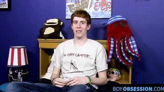 Before a solo session a man with red hair is interviewed