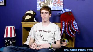 Before a solo session a man with red hair is interviewed