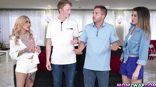 Nude models gives their stepmom some fuck