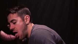 Attractive stepson dicksucking daddy at gloryhole