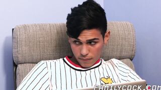 Hunky stepdad fucks his stepson and his Latino boyfriend