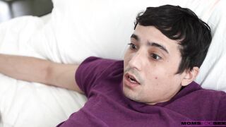 My moms hot friend jokes about my dick size
