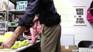 Officer fucks the naughty chick on the desk