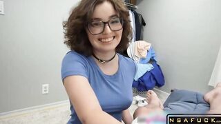 Nerdy Teen Stepsister is Wet for Cheatin