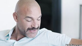 Charles hungrily fucks cheerleader Alexis in the ass