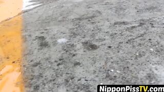 Wicked Japanese angels have no issues peeing openly