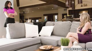 Teens gets turned on while getting spanked