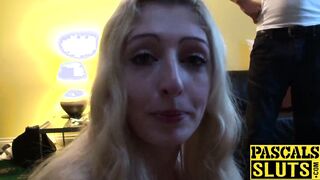 Nasty blonde babe Jessica Jensen gets a bondage spankathon