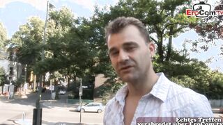 German blonde hoe meet stranger at casting and got boned