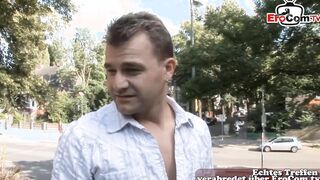 German blonde hoe meet stranger at casting and got boned