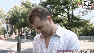 German blonde hoe meet stranger at casting and got boned