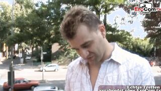 German blonde hoe meet stranger at casting and got boned
