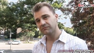 German blonde hoe meet stranger at casting and got boned