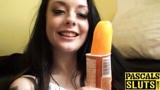 Sexy pale chick Alessa Savage is a nympho through and through