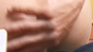 Ass play and solo masturbation make young latino jizz hard