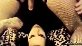 destroying sissy's ass along with a tranny