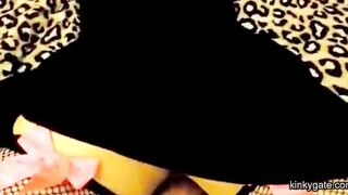 destroying sissy's ass along with a tranny