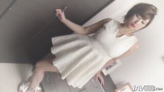 JAV888 Busty Japanese girl Honoka Orihara rides a cock