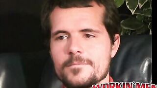 Hairy mature guy pulls out his dick on the sofa and comes
