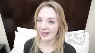 She is an 18 year old blonde with a virgin like pussy