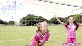 Squirting foursome fuck relaxation after soccer drill