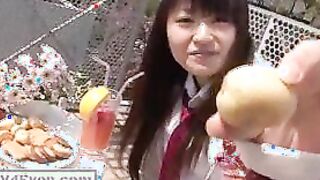Ryo Asaka arousing Asian teen takes a sensual shower