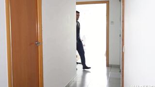 Sex in the bathroom with stepmom when dad back early