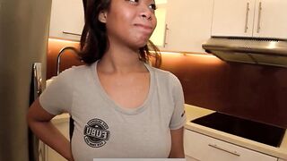 Asian Whore With Massive Udders Gets Bred By the Boss