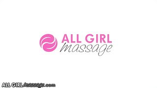 AllGirlMassage Best Three-Way Snatch Rubs Training Into Town With Jane