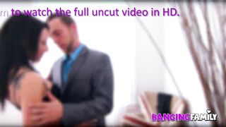 Banging Family - Thin Mom with Tattoos wants Young Huge