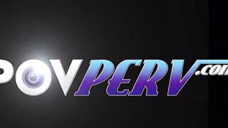 POVPERV Britney Young masturbates then give a hand job