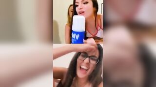 Brazilian lesbians chatting on the cam