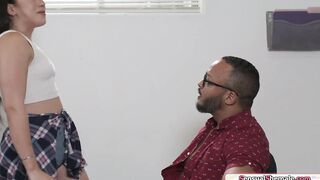 My trans stepdaughter gives me a blowjob