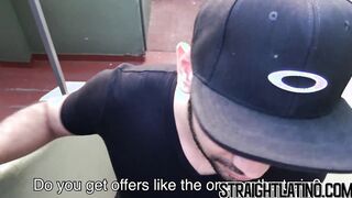 First time gay banging for macho Latino straighty
