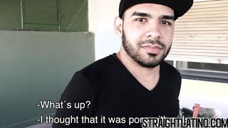 First time gay banging for macho Latino straighty