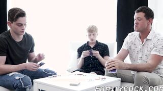 Hardcore secret sex time with hairy daddy and stepsons