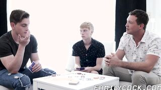 Hardcore secret sex time with hairy daddy and stepsons