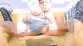 Young latino playing with his ass and jerking for a cumshot