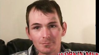 Younger amateur strokes his dick and releases his load