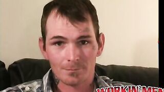 Younger amateur strokes his dick and releases his load