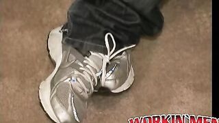 Younger amateur strokes his dick and releases his load