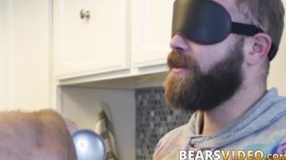 Hairy daddy teases chubby hunk before hardcore barebacking