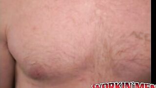 Manly mature amateur cums hard after stroking his cock