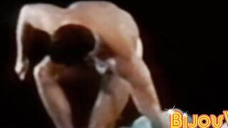 Sexy vintage jock working out before hot solo masturbation