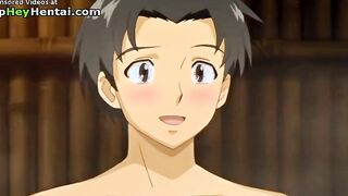 Hot busty babe fucks younger guy